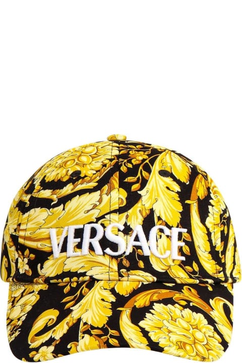 メンズ Versaceの帽子 Versace Barocco Printed Baseball Cap