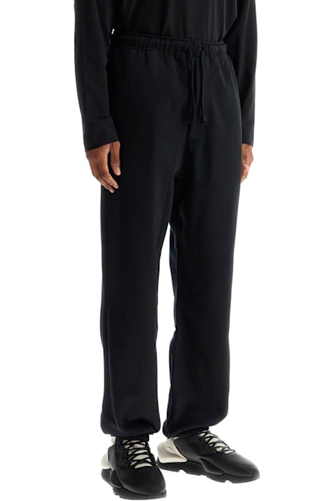 Homeware Y-3 Wide Leg High Waist Black Cotton Pants With Adjustable Drawstring