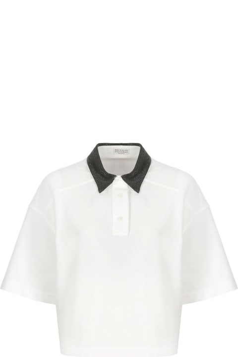 ウィメンズ トップス Brunello Cucinelli Jewelled Collar Polo Shirt