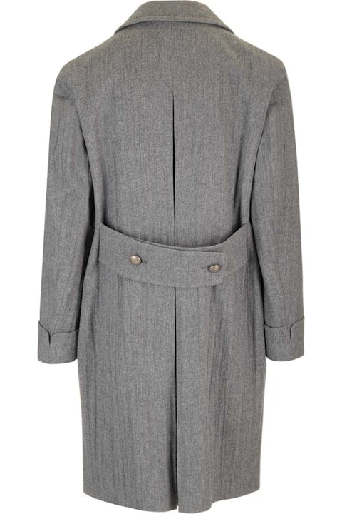 Gabriele Pasini for Men Gabriele Pasini Double-breasted Grey Wool Coat