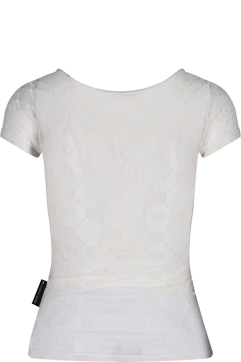 Marine Serre for Women Marine Serre 'moonogram Mesh Flock' T-shirt
