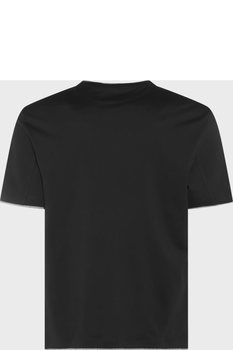 Brunello Cucinelli Topwear for Men Brunello Cucinelli Black Cotton T-shirt