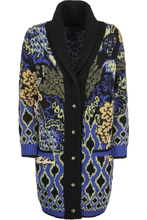 Etro Sweaters for Women Etro Long Cardigan With Floral Motifs