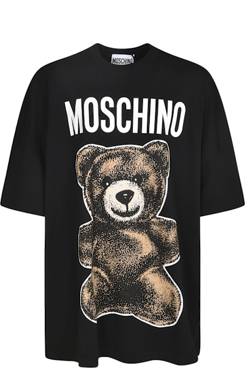 Moschino Topwear Sale for Men Moschino Bear Logo Printed T-shirt