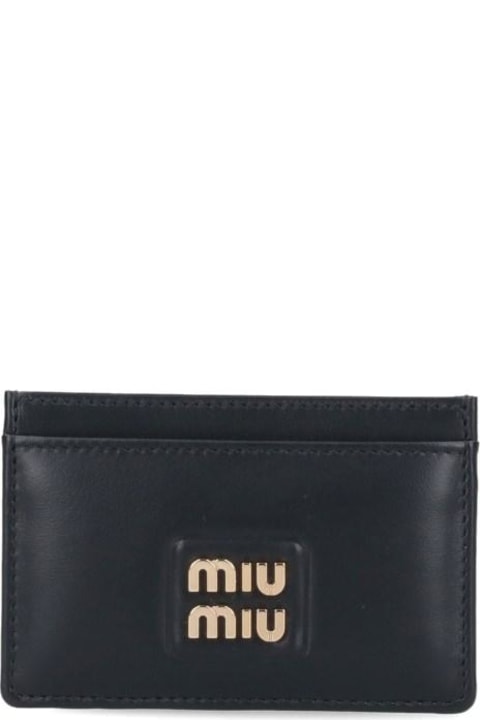 ウィメンズ Miu Miuのアクセサリー Miu Miu Logo Card Holder