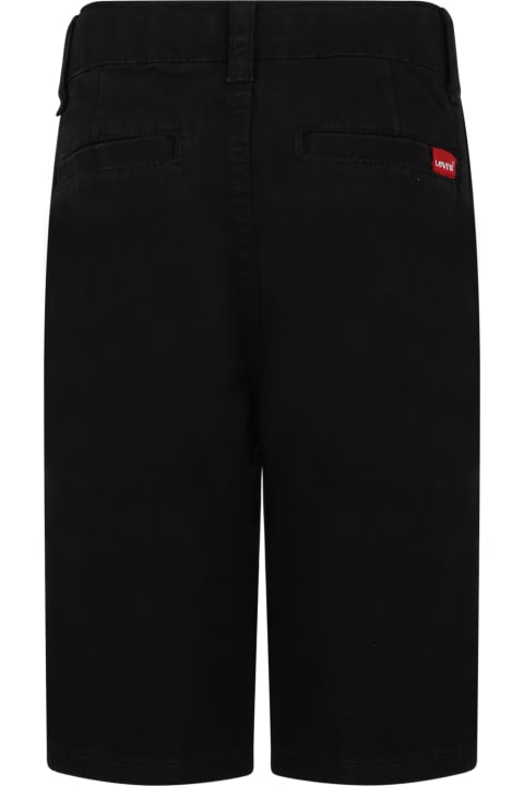 Levi's for Kids Levi's Black Shorts For Boy With Logo