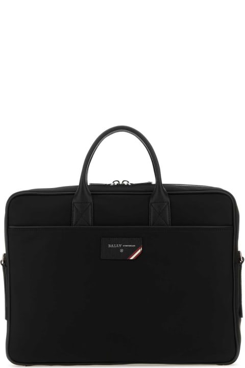 Luggage for Men Bally Black Nylon Faldy Briefcase