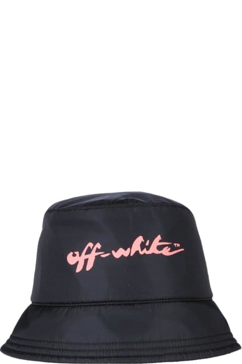 Off-White Hats for Women Off-White Logo Printed Bucket Hat