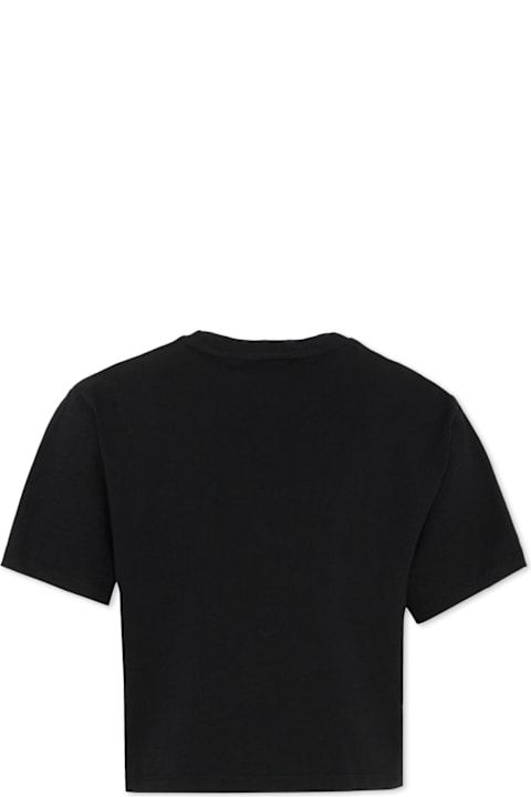 Rykiel Enfant for Women Rykiel Enfant Black T-shirt For Girl With Logo