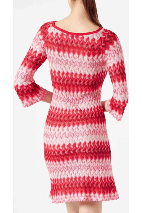 Homeware MC2 Saint Barth Multicolor Red Knitted Mini Dress