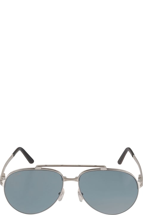 Cartier Eyewear Accessories for Men Cartier Eyewear Full Rim Aviator Lens Sunglasses