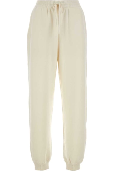 Fleeces & Tracksuits for Women Prada White Wool Joggers
