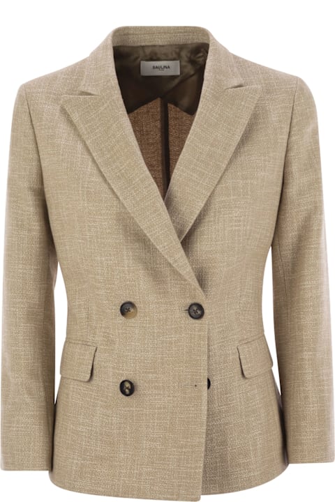 Saulina Milano Coats & Jackets for Women Saulina Milano Antonella - Double-breasted Cotton Blend Jacket