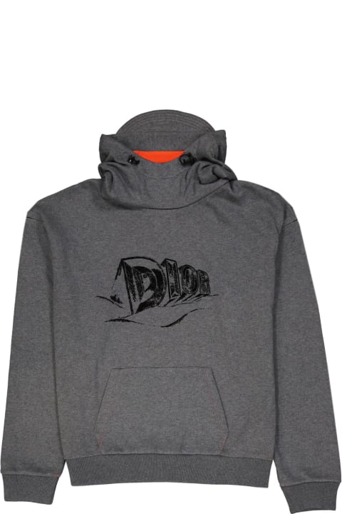 Fleeces & Tracksuits for Men Dior Logo Hooded Sweatshirt