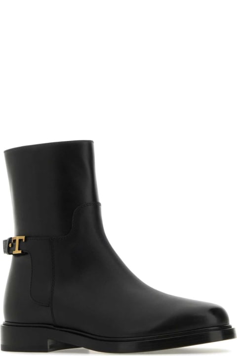 Tod's Boots for Women Tod's Black Leather Ankle Boots
