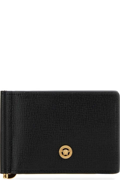 Versace Wallets for Women Versace Black Leather Medusa Biggie Wallet