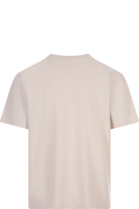Fashion for Men Barrow Dove T-shirt With Logo On Neck
