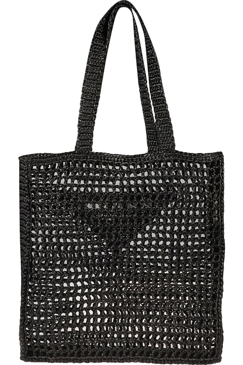 Bags for Men Prada Logo Detail Raffia Shopper Bag