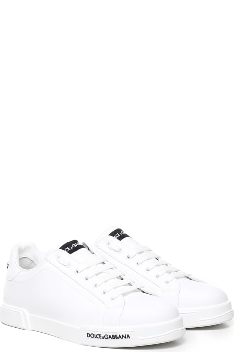 Dolce & Gabbana Sneakers for Men Dolce & Gabbana Portofino Leather Sneakers