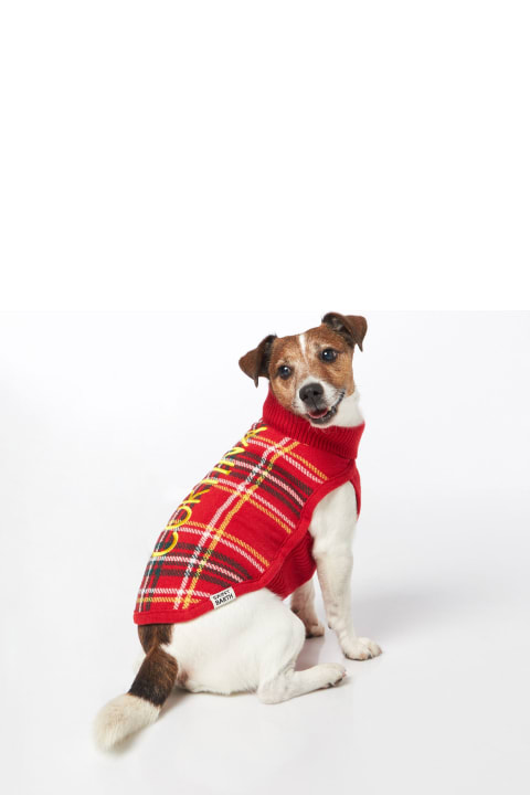 Homeware MC2 Saint Barth Dog Sweater With Tartan Print