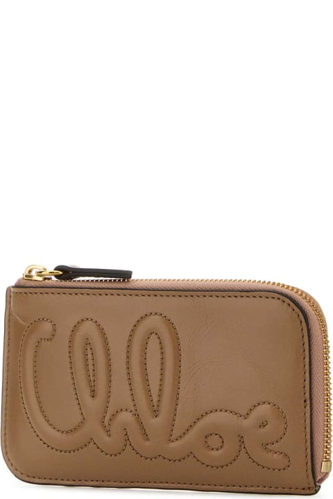 Chloé Wallets for Women Chloé Antiqued Pink Leather Wallet