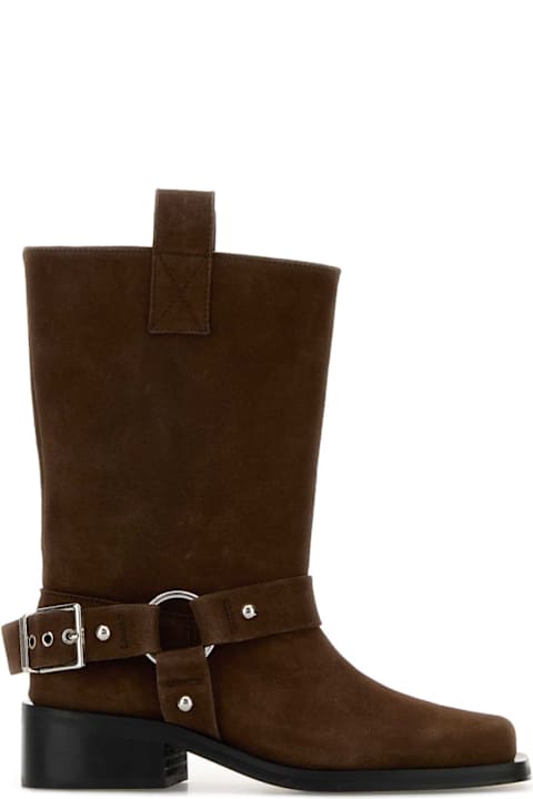 Ganni Brown Suede Boots