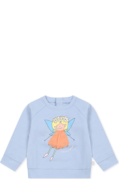 Homeware Stella McCartney Kids Light Blue Sweatshirt For Baby Girl With Fairy