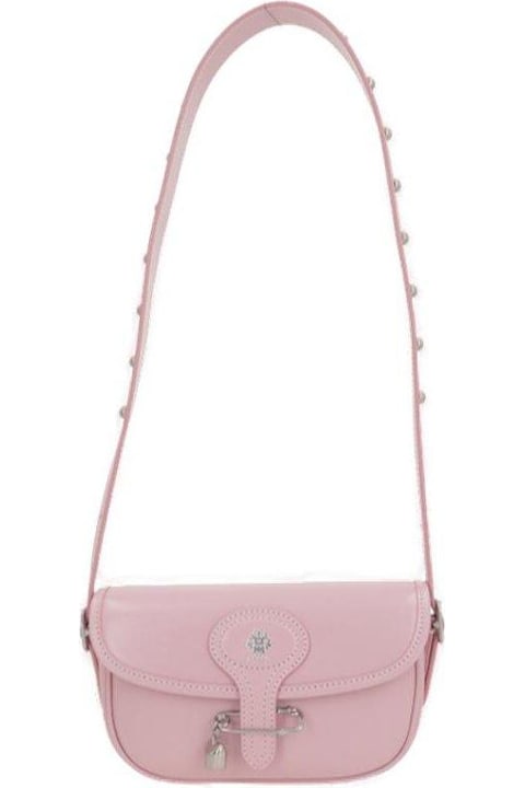 Bally Bags for Women Bally Beckett Logo Printed Studded Shoulder Bag