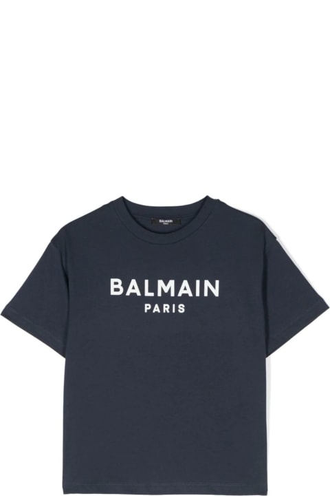 ボーイズ トップス Balmain Balmain T-shirts And Polos Blue