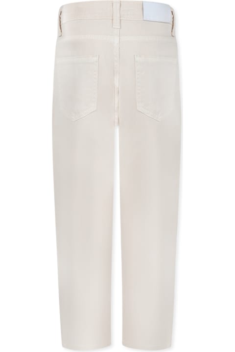 Fashion for Women MSGM Ivory Jeans For Boy With Logo