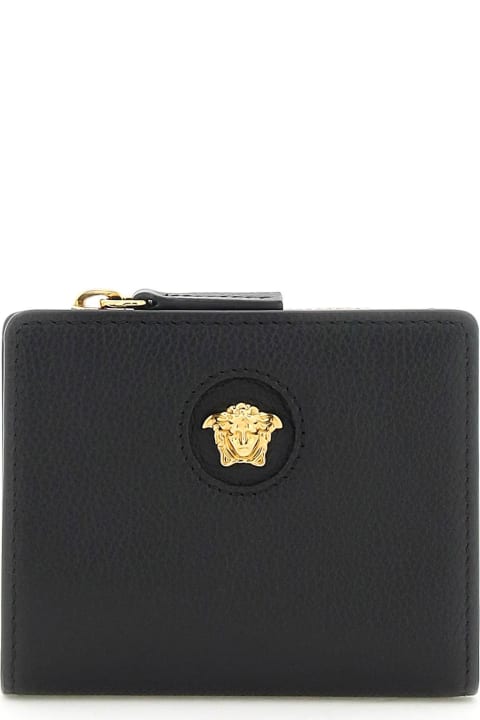 Accessories for Women Versace La Medusa Wallet In Black Leather