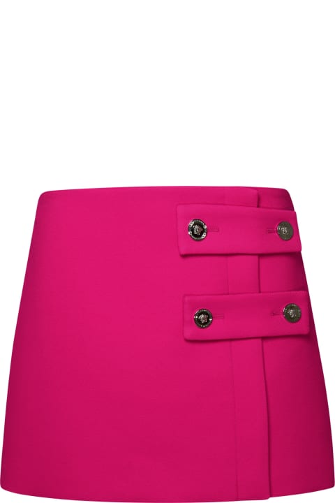 Versace for Women Versace Fuchsia Silk Blend Miniskirt