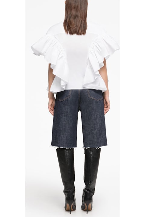 AZ Factory for Men AZ Factory Ruffled Sleeves Cotton Shirt