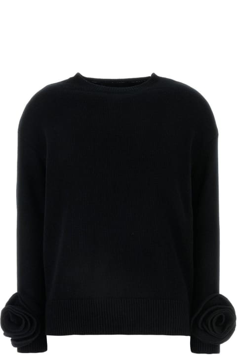 Valentino Sweaters for Women Valentino Rose Embellished Crewneck Jumper