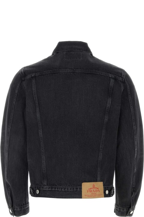 Prada Coats & Jackets for Men Prada Black Denim Jacket