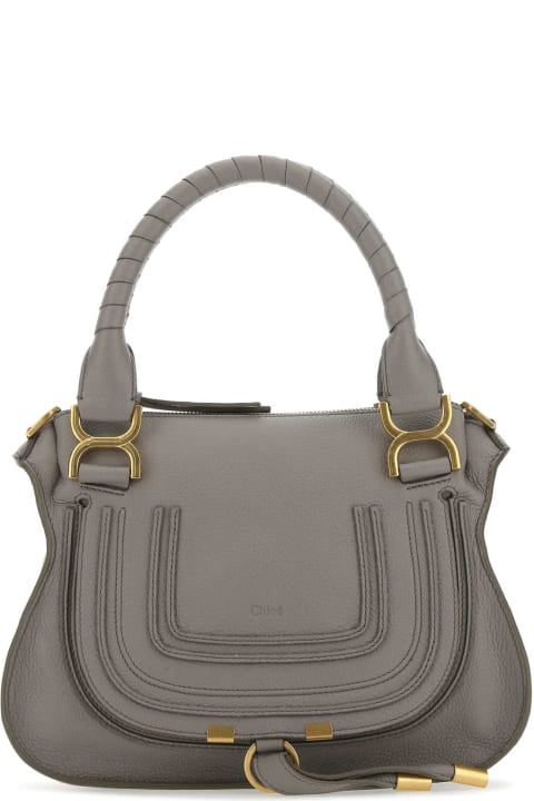 Chloé Bags for Women Chloé Grey Leather Small Marcie Handbag