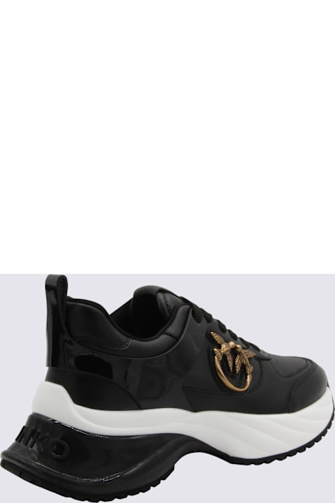Pinko Black Leather Sneakers