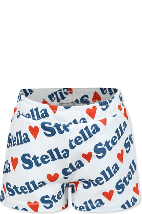 Homeware Stella McCartney Kids White Shorts For Girl With Logo