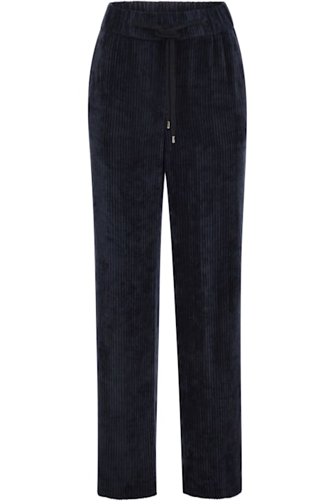 Peserico Pants & Shorts for Women Peserico Carrot Trousers With Velvet Lace
