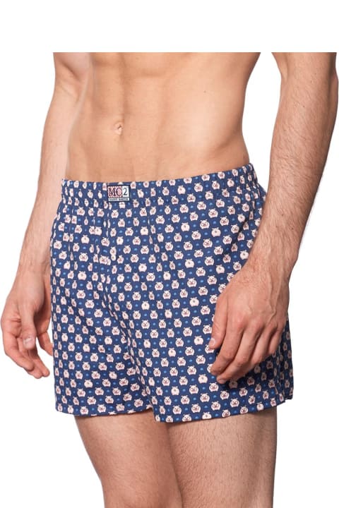 Homeware MC2 Saint Barth Man Underwear Boxer Piggy Print