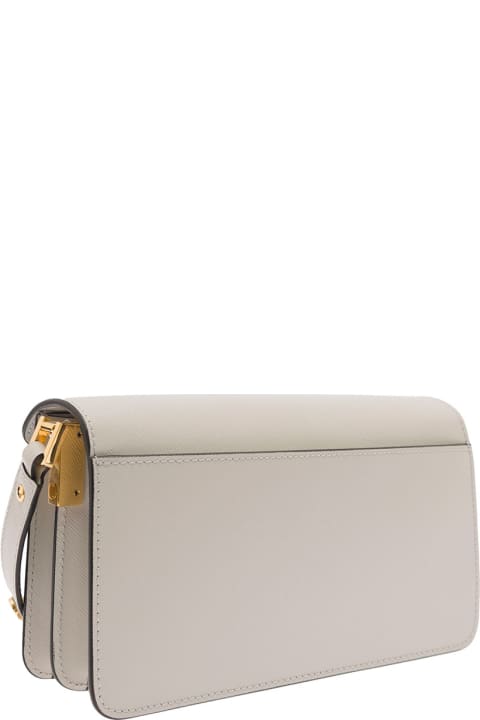 Marni for Women Marni 'trunk' White Shoulder Bag With Push-lock Fastening In Leather Woman