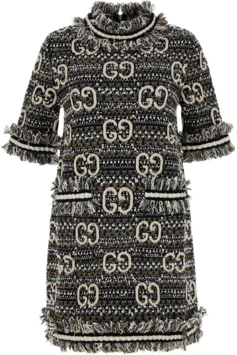 Clothing for Women Gucci Embroidered Bouclã© Mini Dress