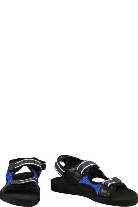 Men's Black / Blue Slide Sandals