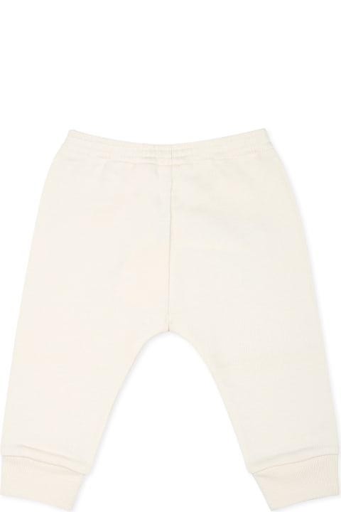 Bottoms for Baby Boys Gucci Ivory Trousers For Babykids With Logo