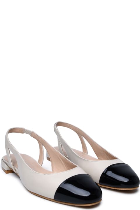 Flat Shoes for Women Stuart Weitzman Ivory Leather Ballet Flats