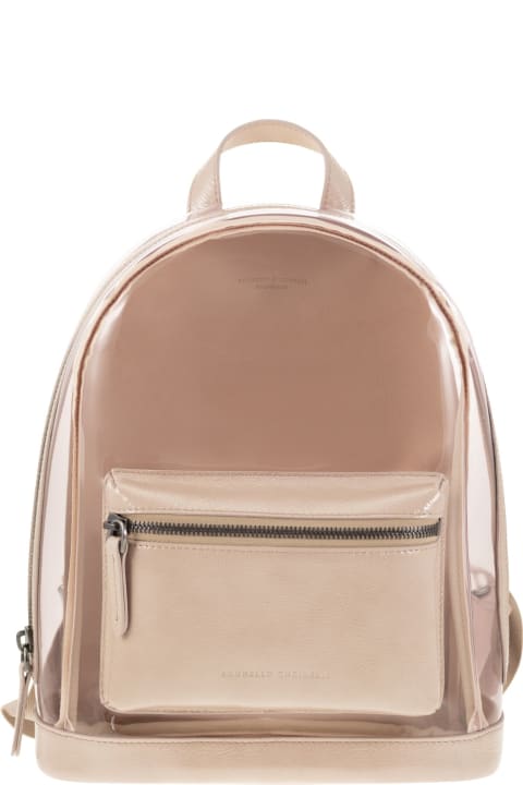 Brunello Cucinelli Accessories & Gifts for Girls Brunello Cucinelli Sleek Pvc And Leather Backpack
