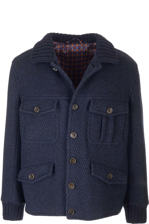 Etro Coats & Jackets for Men Etro Structured Wool Coat