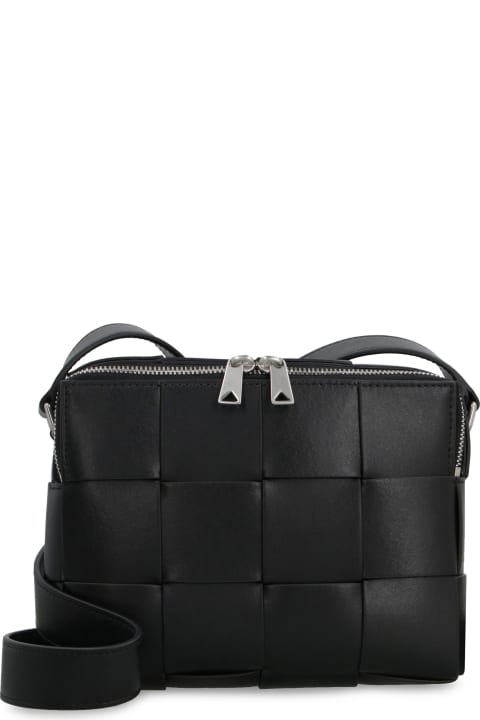 Shoulder Bags for Men Bottega Veneta Cassette Leather Camera Bag