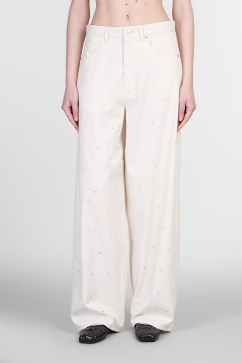 Marni Pants & Shorts for Women Marni Pants In Beige Cotton