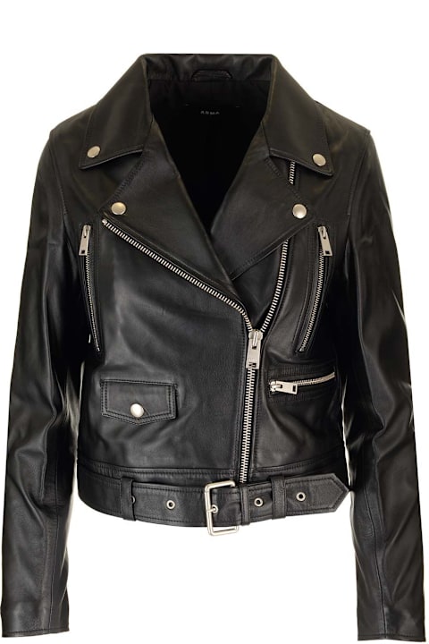 ウィメンズ ARMAのコート＆ジャケット ARMA Nappa Leather Biker Jacket